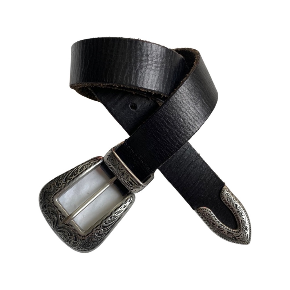 Urban Outfitters Ecote Metal-tipped Black Leather Belt Size S/M